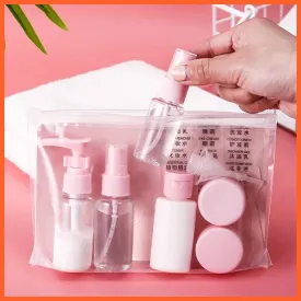 11Pc/Set Portable Travel Bottles Set | Travel Friendly Portable Bottle For Makeup And Toiletries