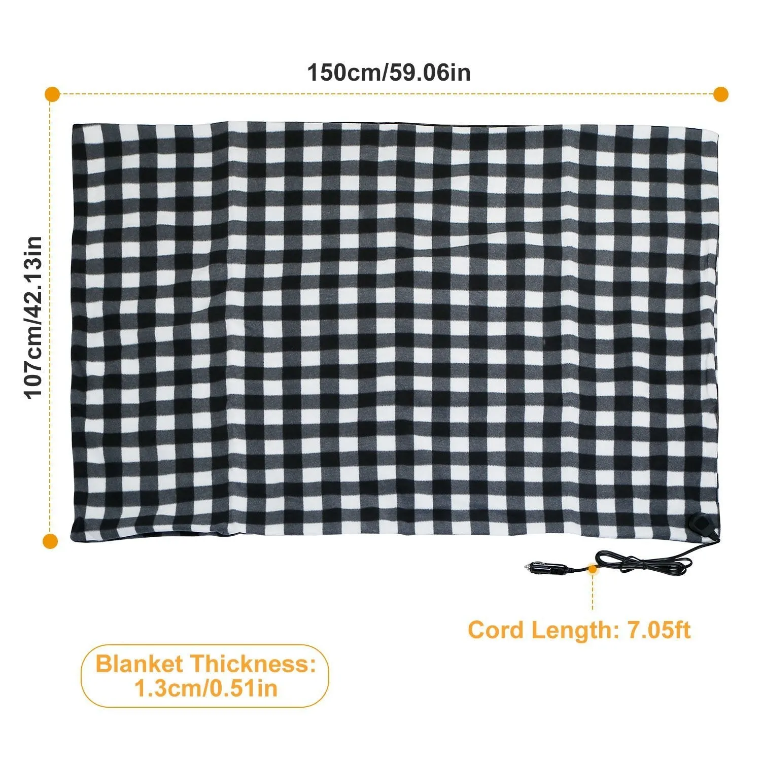 12V Electric Car Heated Blanket