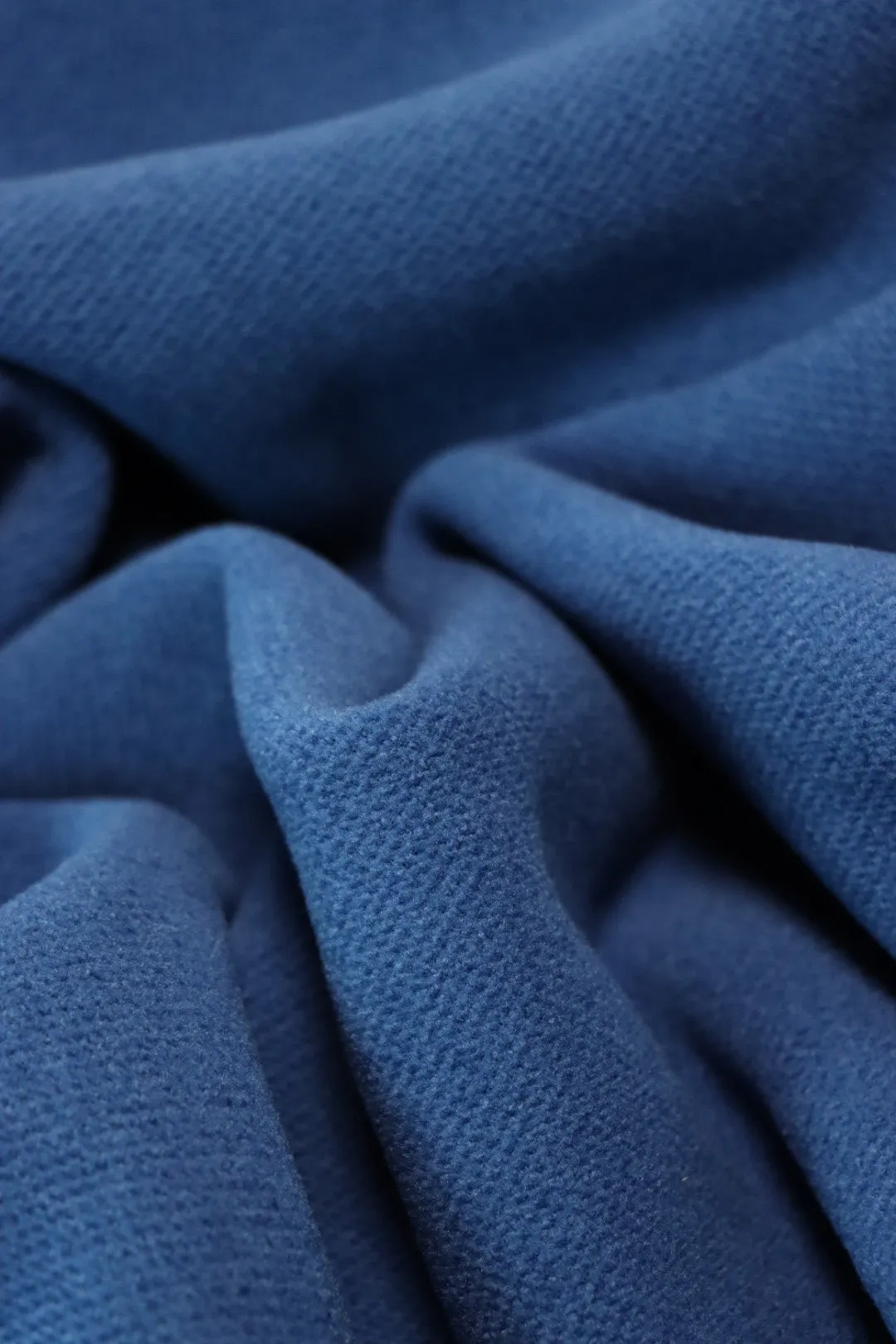 1YD 4IN REMNANT; Capri Blue Polartec Thermal Pro Pique Textured Sweater Fleece