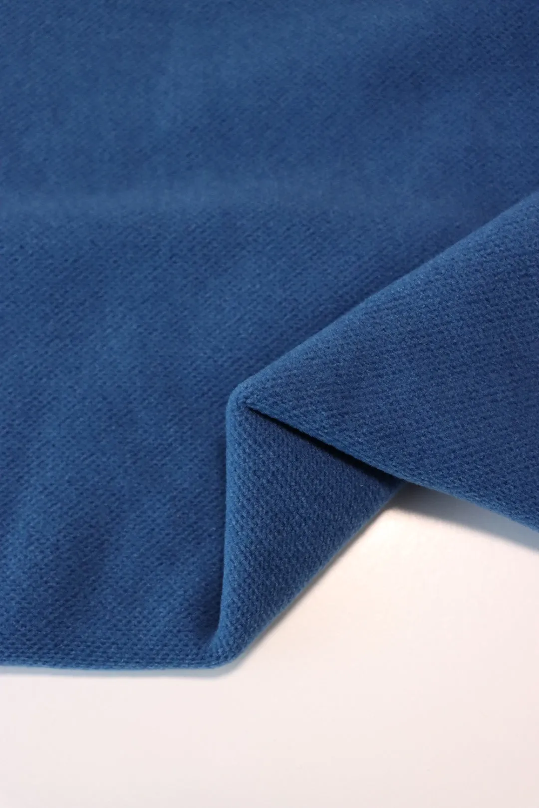 1YD 4IN REMNANT; Capri Blue Polartec Thermal Pro Pique Textured Sweater Fleece