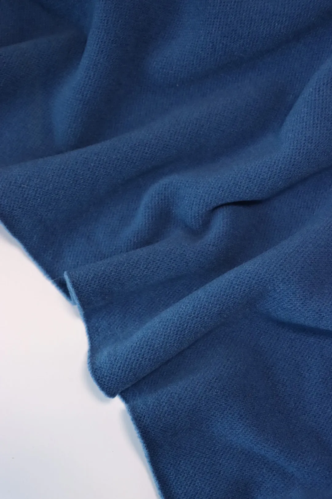 1YD 4IN REMNANT; Capri Blue Polartec Thermal Pro Pique Textured Sweater Fleece