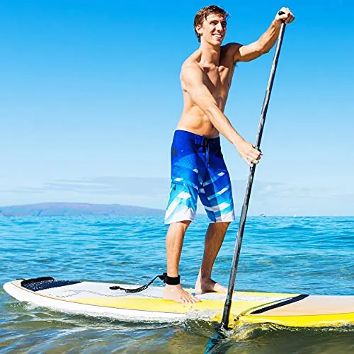 2 Pieces Surf Board Leashes Coiled Leash SUP Leash Rope Paddle Board Surfboard Leash Surfing Leg Rope SUP Board Leash Surf Straps Stay on Board Ankle Strap Sup Ankle Accessory for Surfing (Black)