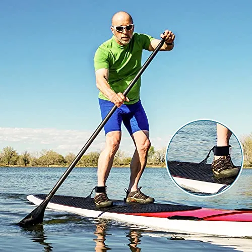 2 Pieces Surf Board Leashes Coiled Leash SUP Leash Rope Paddle Board Surfboard Leash Surfing Leg Rope SUP Board Leash Surf Straps Stay on Board Ankle Strap Sup Ankle Accessory for Surfing (Black)