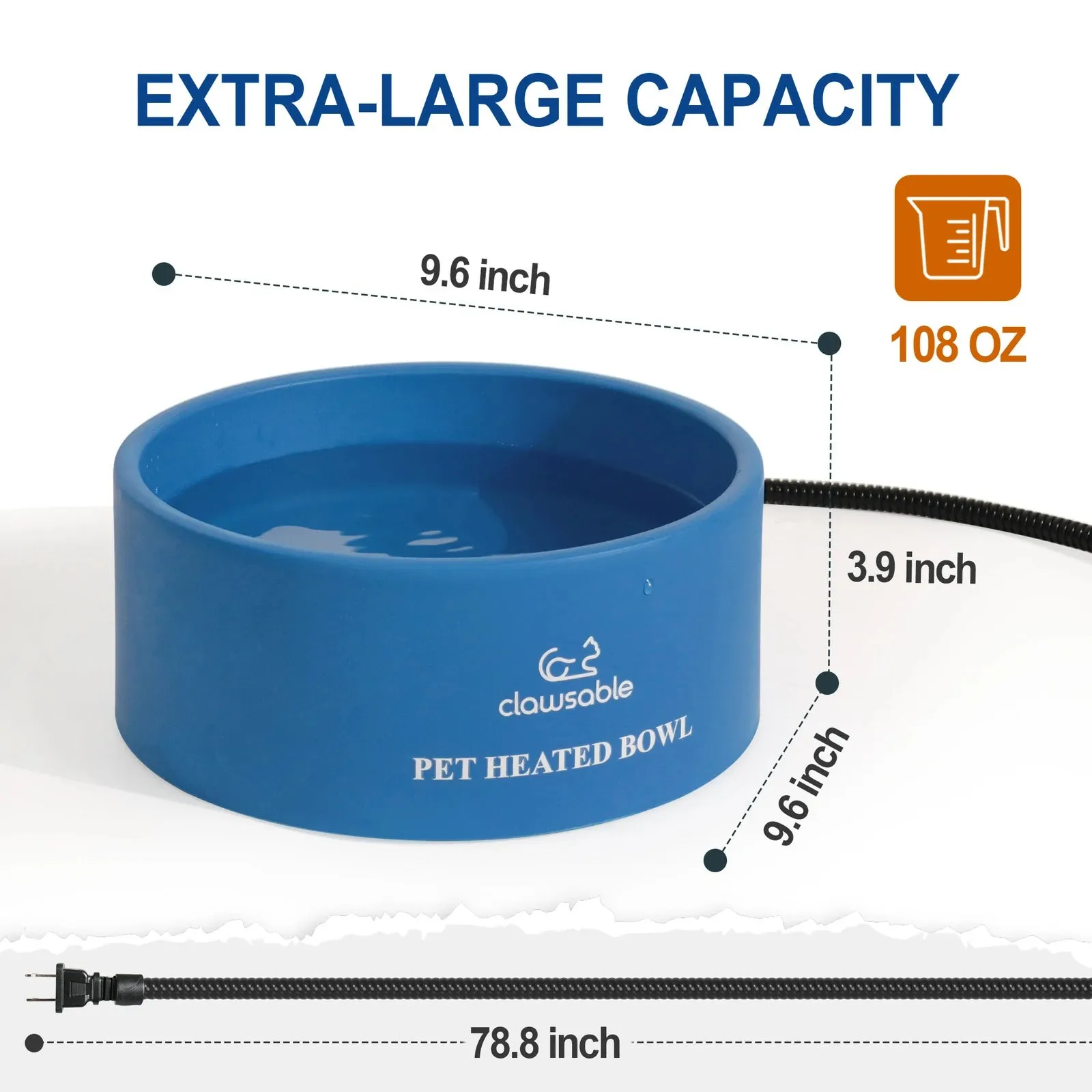 3.2L Extra-Large Heated Pet Bowl