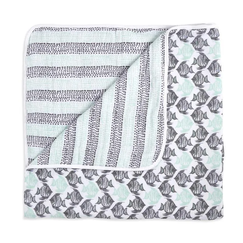 Aden and Anais White Label Classic Muslin Dream Blanket - Seaside