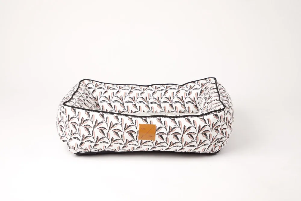 Bolster Dog Bed - Shadow Quartz Print