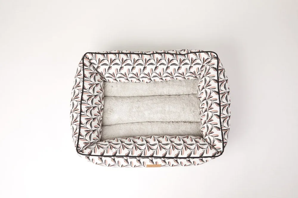 Bolster Dog Bed - Shadow Quartz Print