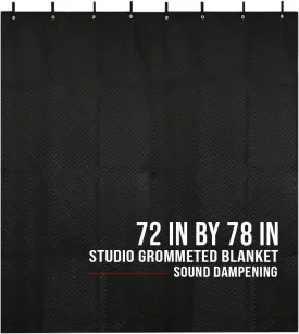 BoxerTools Studio Sound Dampening Blanket 78" x 72" - Window, Door, Wall, Ceiling, Insulated Blanket, Light Blocker, Sound Absorbing, Acoustic Sound Treatment - Grommets and Loops