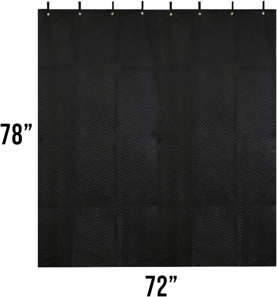 BoxerTools Studio Sound Dampening Blanket 78" x 72" - Window, Door, Wall, Ceiling, Insulated Blanket, Light Blocker, Sound Absorbing, Acoustic Sound Treatment - Grommets and Loops