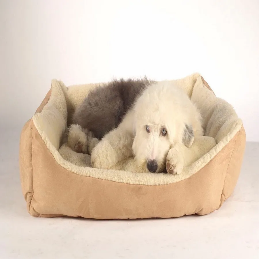Bronte Glen Merino Wool Dog Bed - Cream