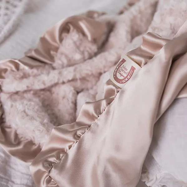 Champagne Rosebuds Baby Blanket