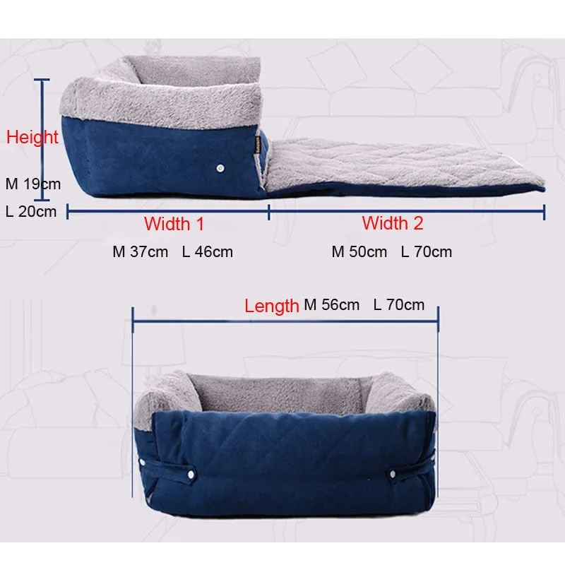 Cozy 4 Ways Multifunctional Warm Sofa Couch Dog Bed