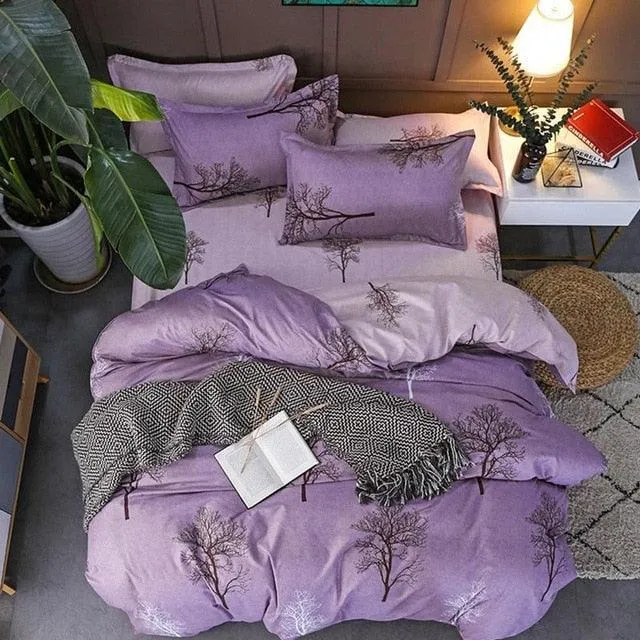 Cozy Dreams Luxury Printed Bedding Ensemble - Elegant Duvet Cover & Pillowcases