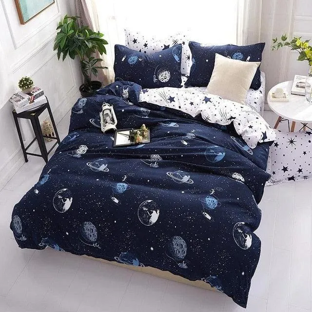 Cozy Dreams Luxury Printed Bedding Ensemble - Elegant Duvet Cover & Pillowcases