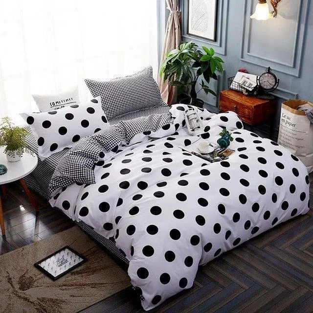 Cozy Dreams Luxury Printed Bedding Ensemble - Elegant Duvet Cover & Pillowcases
