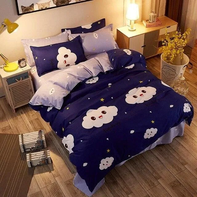 Cozy Dreams Luxury Printed Bedding Ensemble - Elegant Duvet Cover & Pillowcases