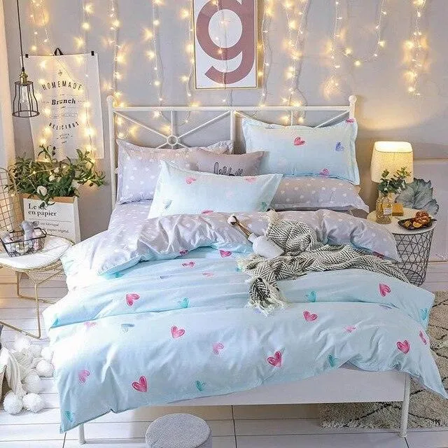 Cozy Dreams Luxury Printed Bedding Ensemble - Elegant Duvet Cover & Pillowcases