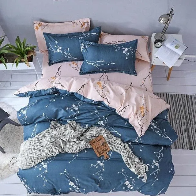 Cozy Dreams Luxury Printed Bedding Ensemble - Elegant Duvet Cover & Pillowcases
