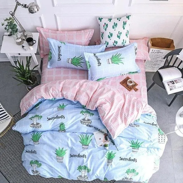 Cozy Dreams Luxury Printed Bedding Ensemble - Elegant Duvet Cover & Pillowcases