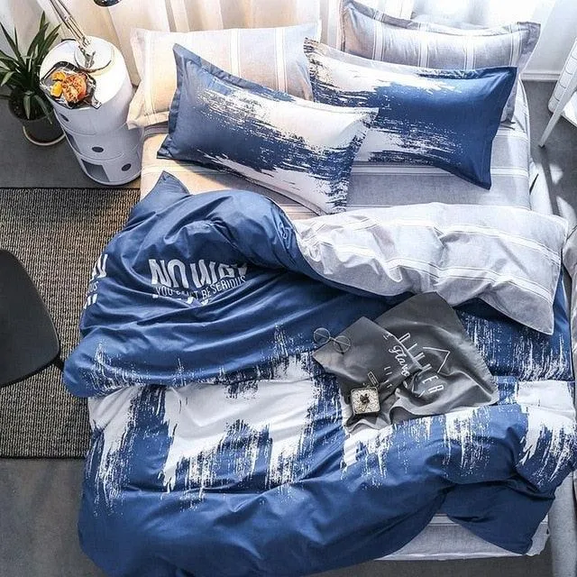 Cozy Dreams Luxury Printed Bedding Ensemble - Elegant Duvet Cover & Pillowcases