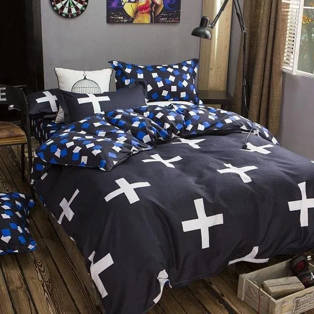 Cozy Dreams Luxury Printed Bedding Ensemble - Elegant Duvet Cover & Pillowcases