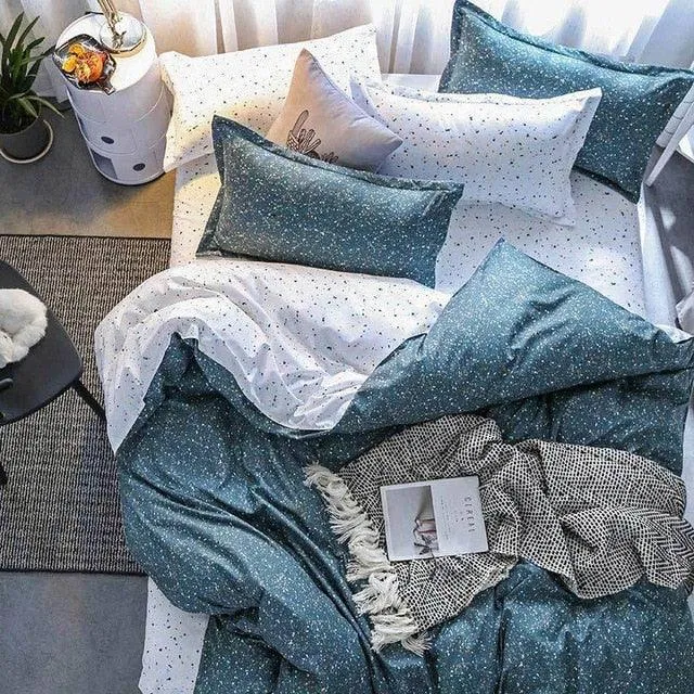 Cozy Dreams Luxury Printed Bedding Ensemble - Elegant Duvet Cover & Pillowcases
