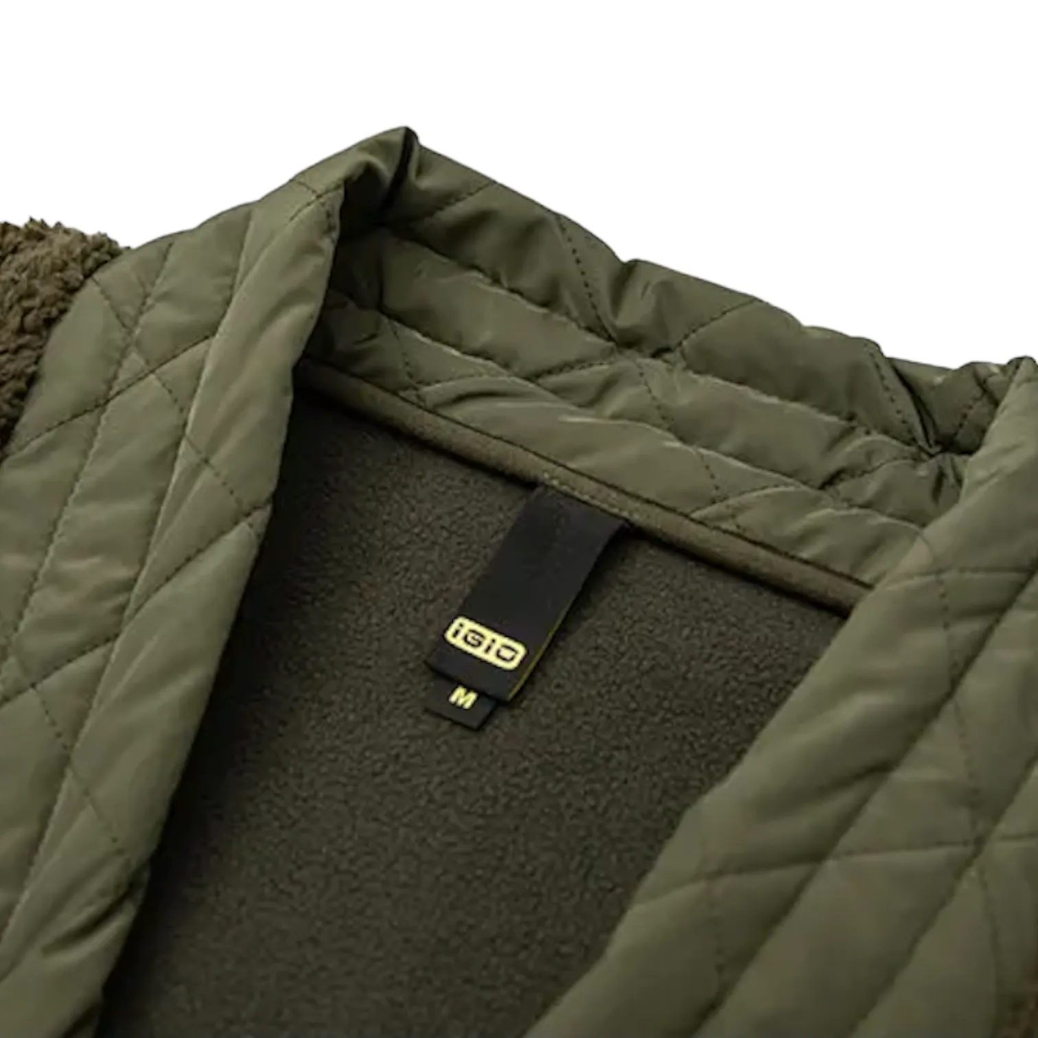 Cozy polar fleece cardigan with woven trim