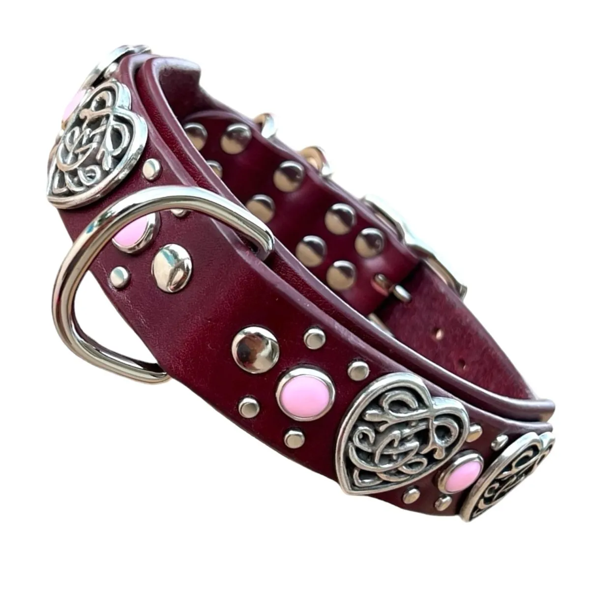 Custom Leather Dog Collar Celtic