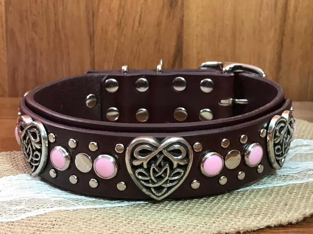 Custom Leather Dog Collar Celtic