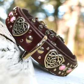 Custom Leather Dog Collar Celtic