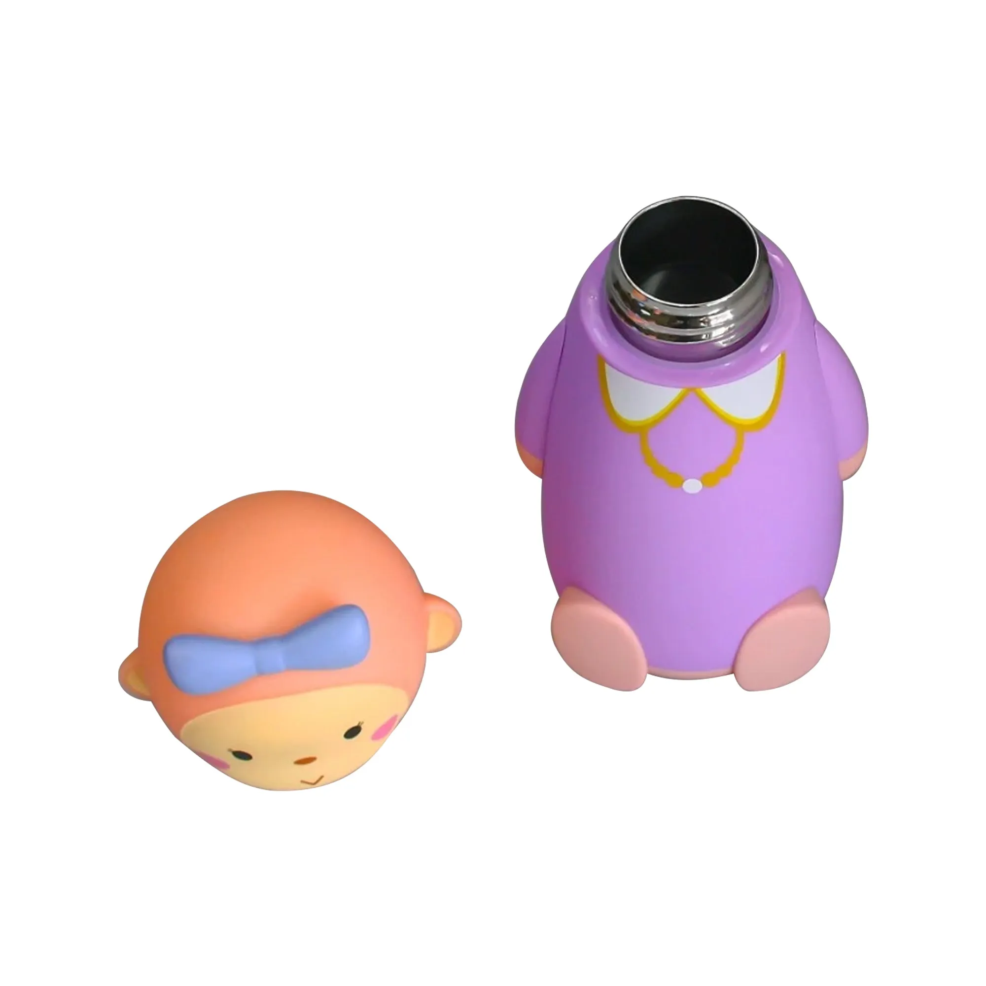 Cute Monkey Bottle - 230 ml Purple