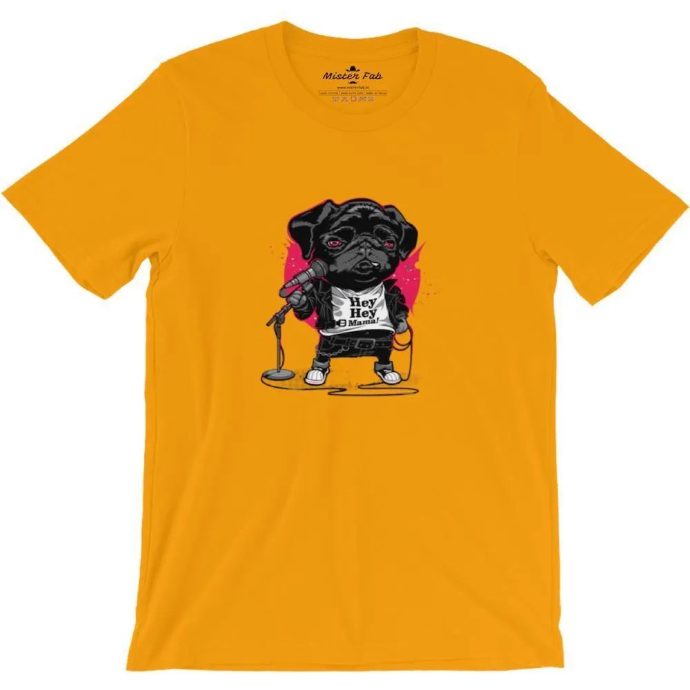 Cute Puppy Singing round neck T-shirts