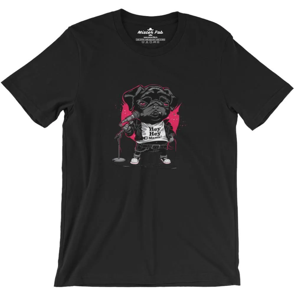 Cute Puppy Singing round neck T-shirts
