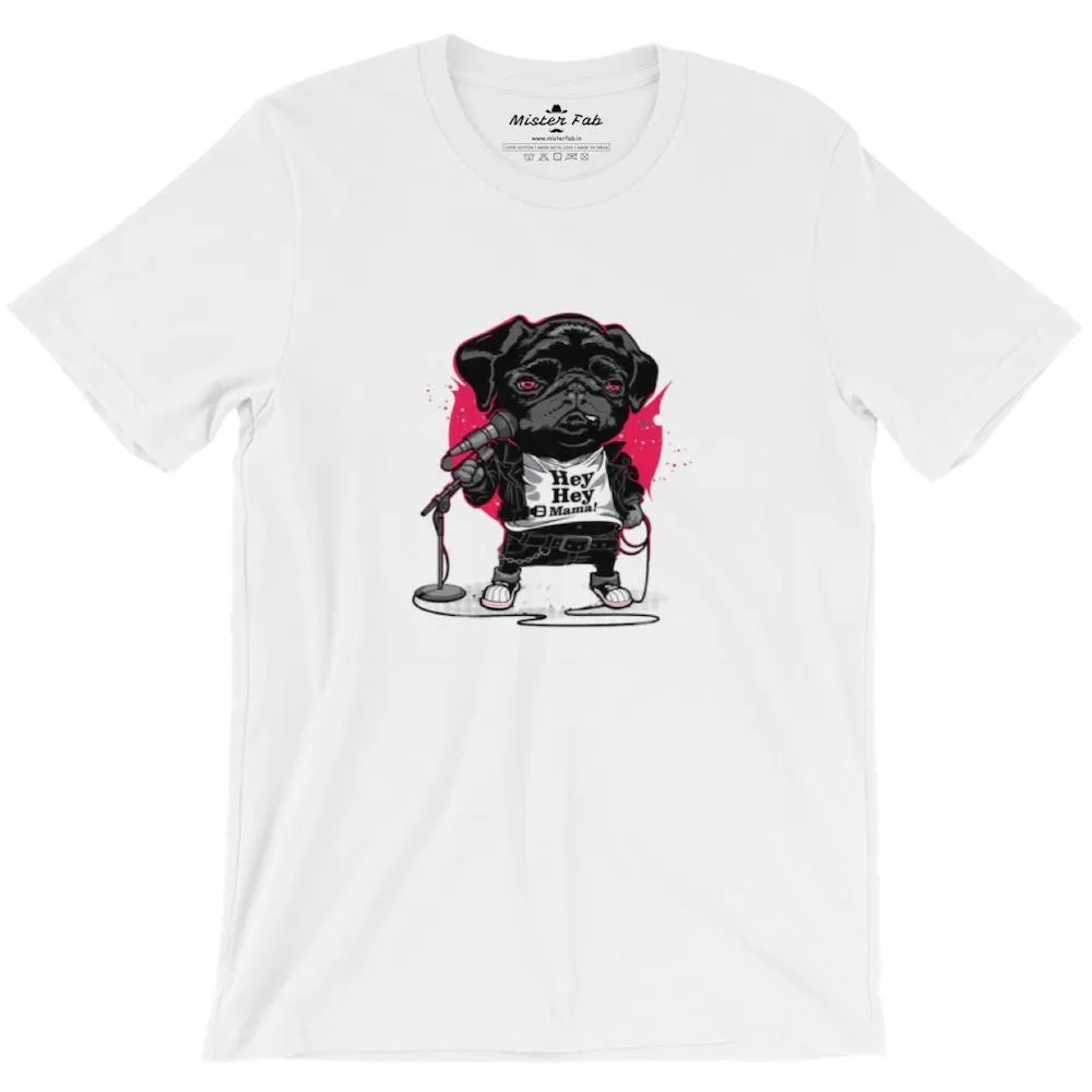 Cute Puppy Singing round neck T-shirts