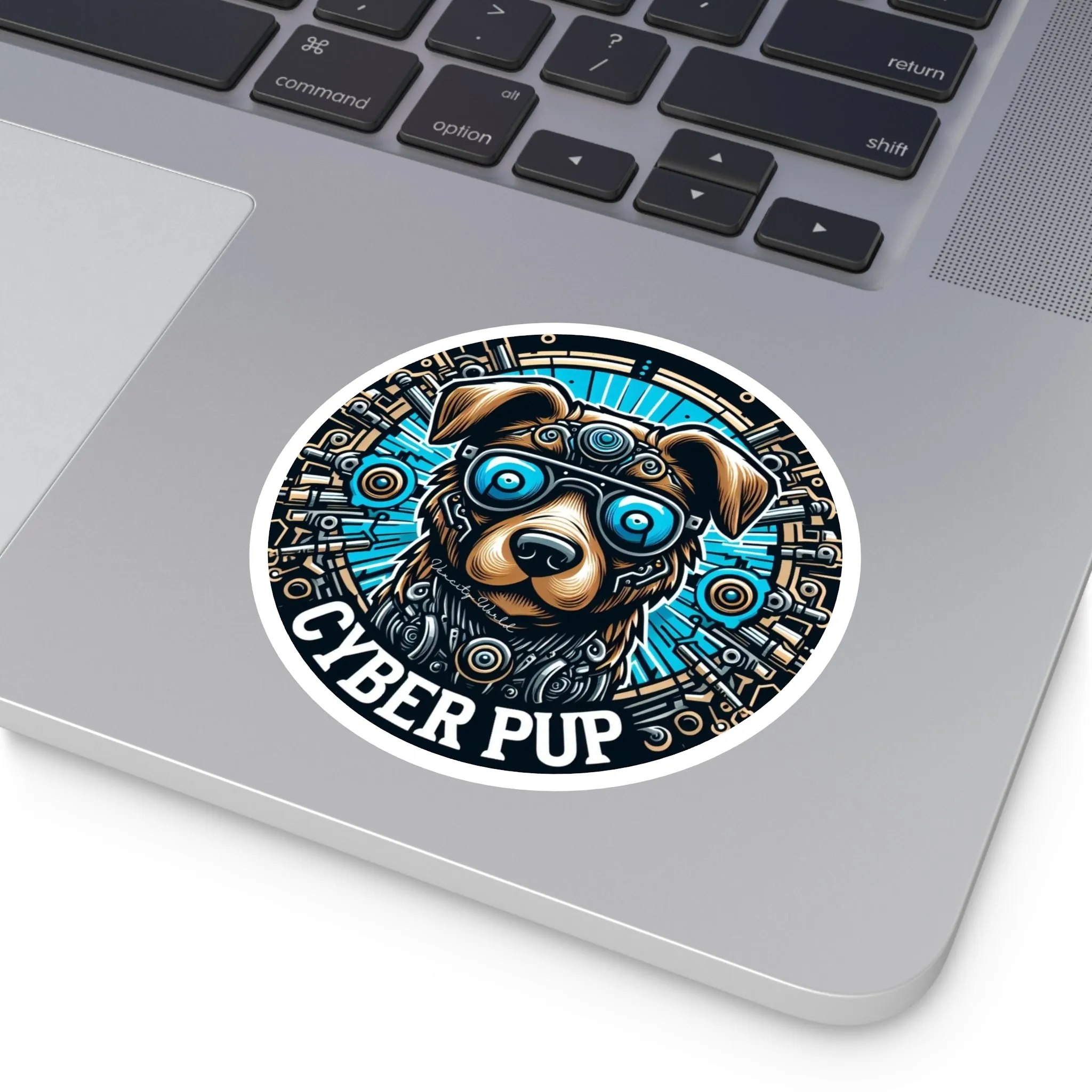 Cyber PuP  Dog Sticker, Indoor\Outdoor
