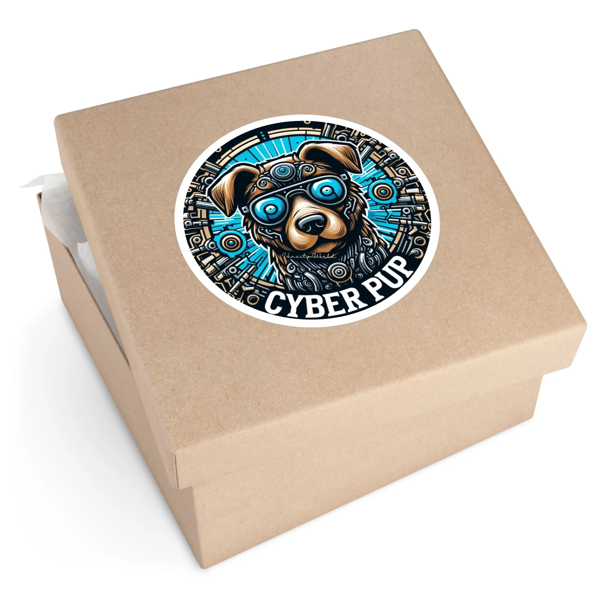 Cyber PuP  Dog Sticker, Indoor\Outdoor