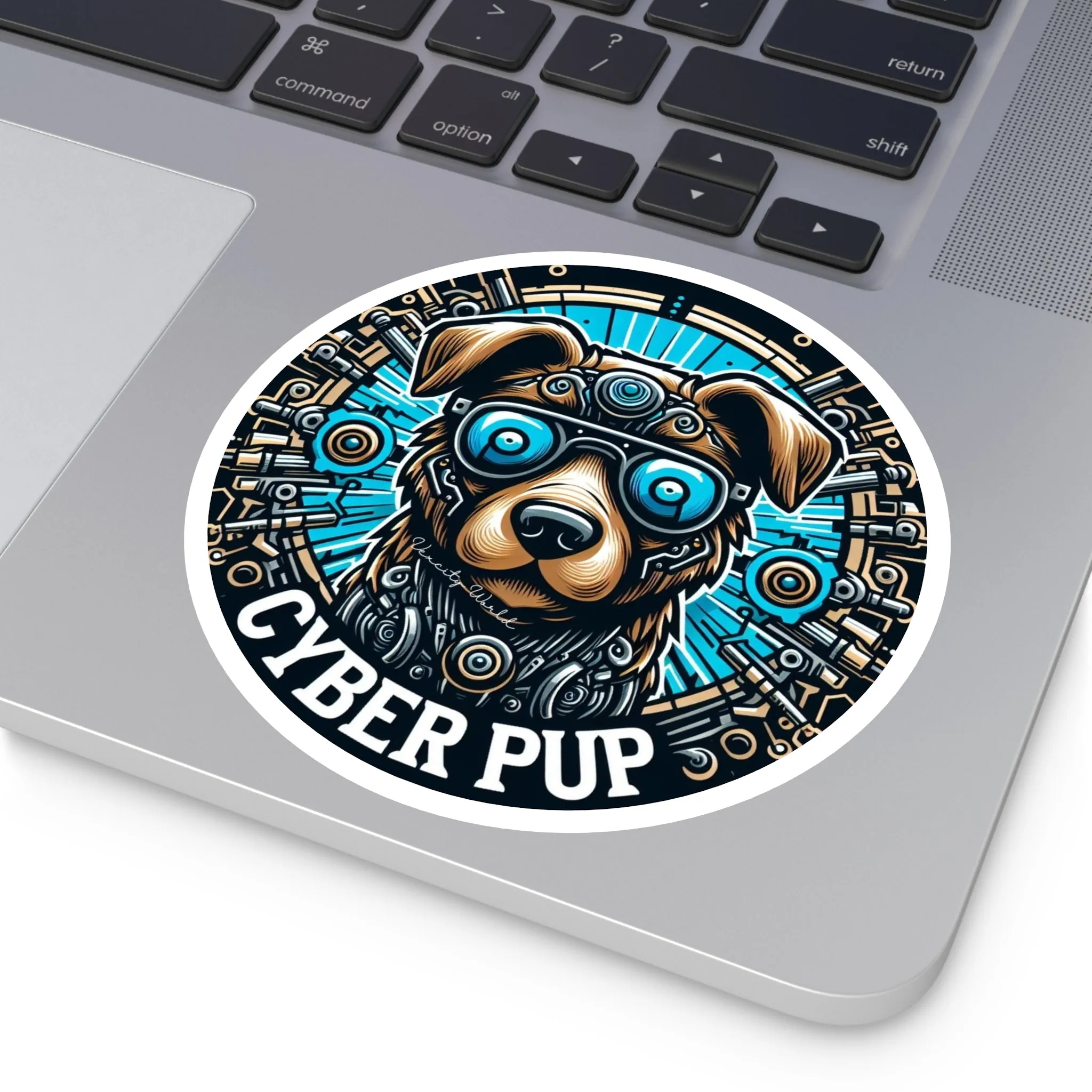 Cyber PuP  Dog Sticker, Indoor\Outdoor