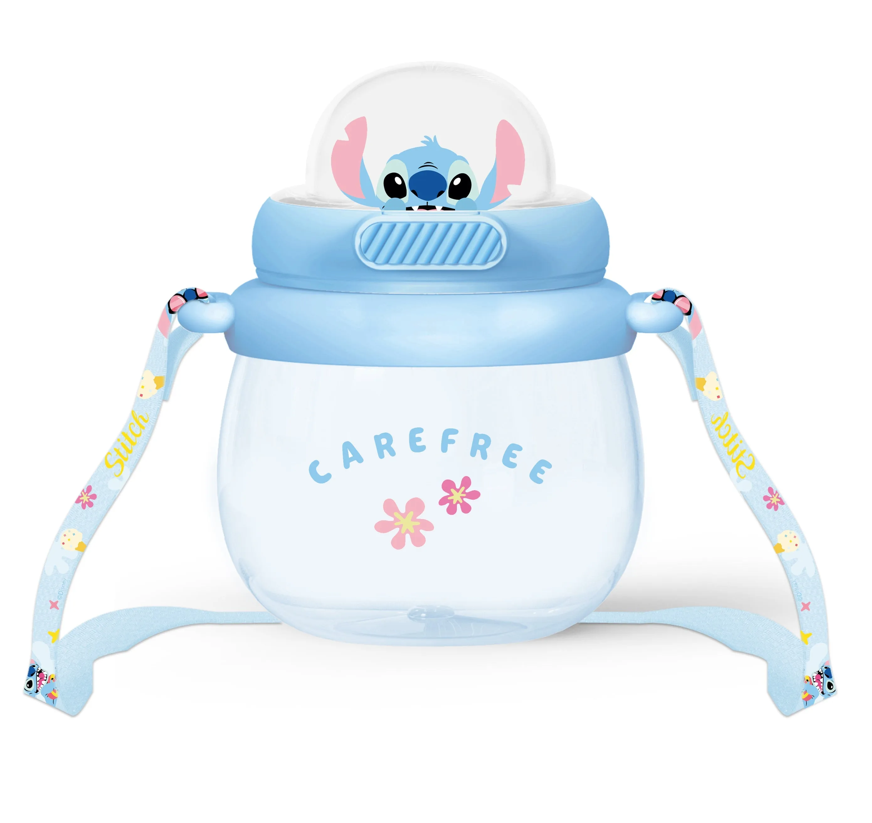 Disney Lilo & Stitch Collection Plastic Bottle with Shoulder Strap (800mL)( Stitch)