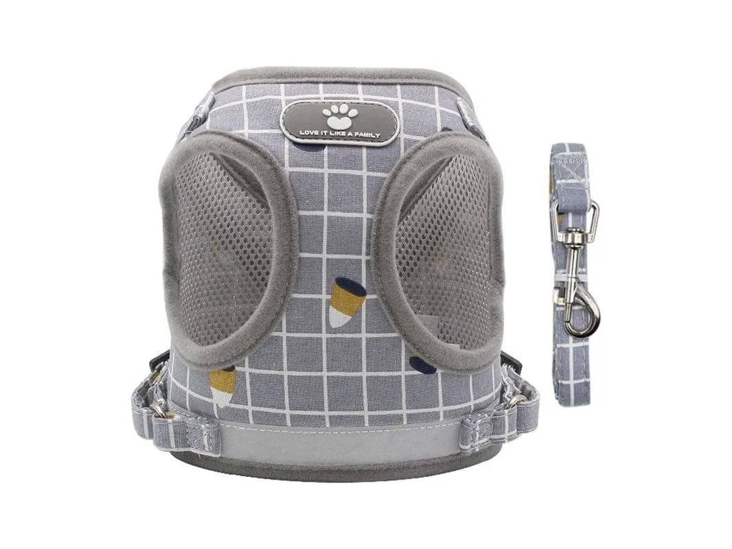 Dog Harness Gray Y