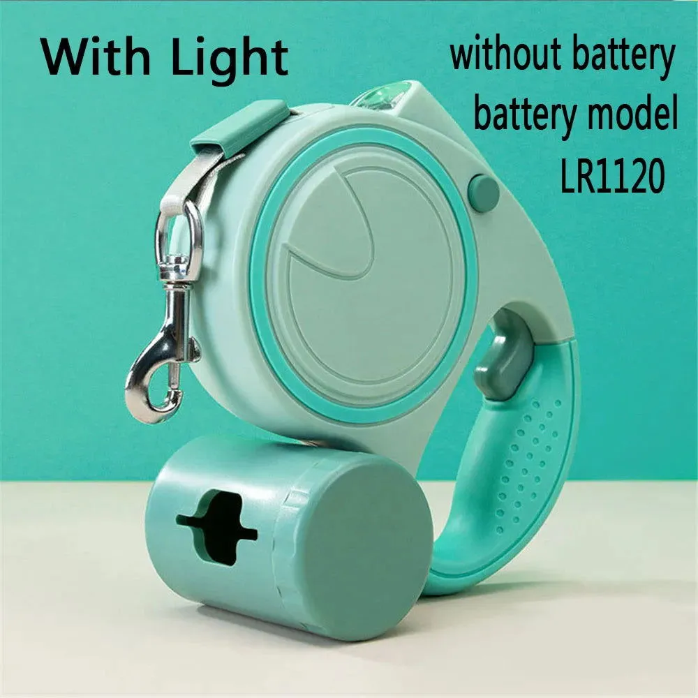Dog Leash With Led Lights and Garbage Bag