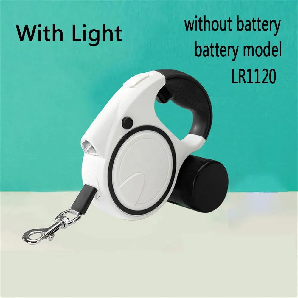 Dog Leash With Led Lights and Garbage Bag