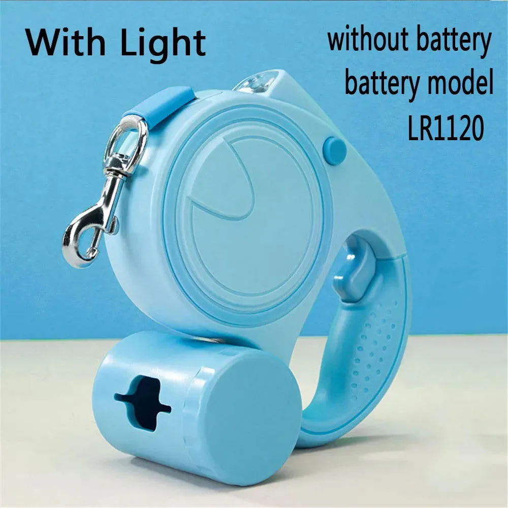 Dog Leash With Led Lights and Garbage Bag