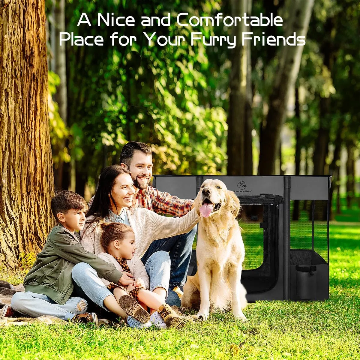 Dog Playpen,Pet Playpen,Foldable Puppy Cat Playpen,Portable Exercise Kennel Tent Crate,Water-Resistant Breathable Shade Cover,Indoor Outdoor Travel Camping Use for Small Animals with Carrying Case(M)