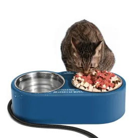 Dual 1.25L Stainless Steel Heated Pet Bowl