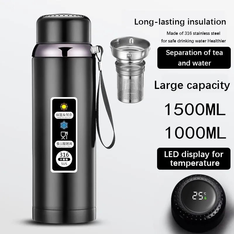 Funki Buys | Water Bottles | Vacuum Flask Tea Separation | LED