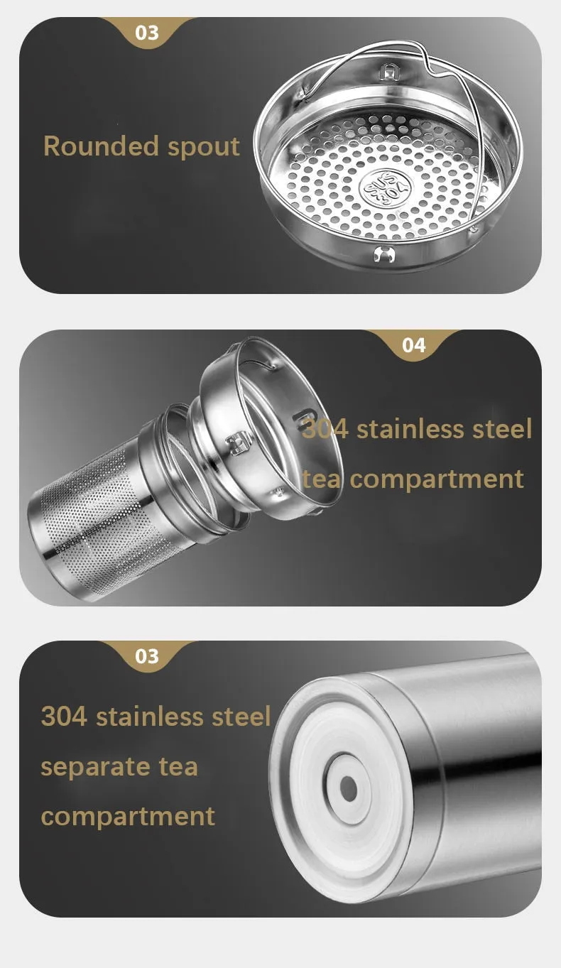 Funki Buys | Water Bottles | Vacuum Flask Tea Separation | LED