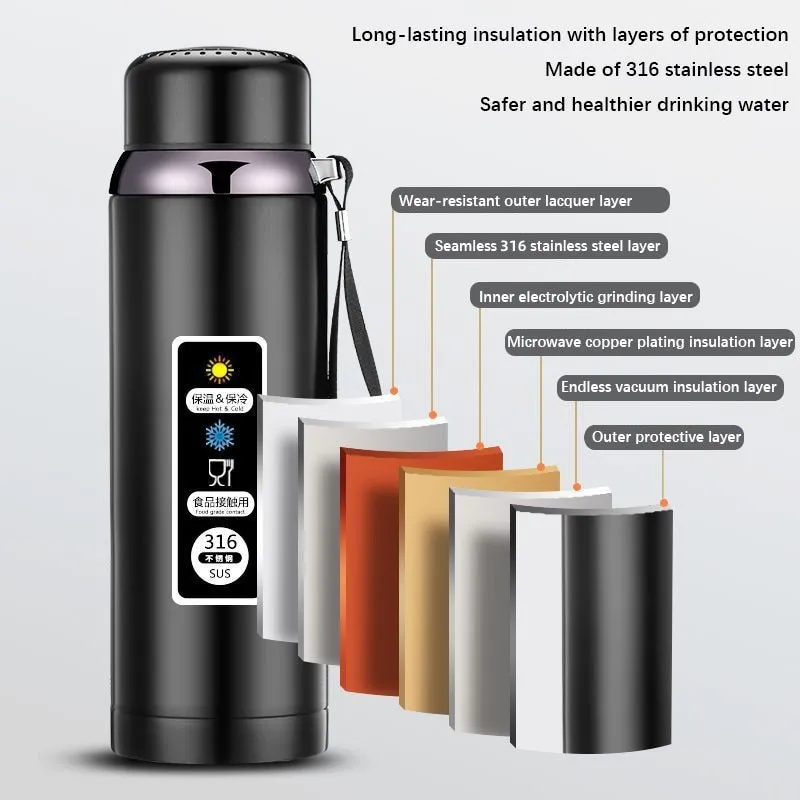 Funki Buys | Water Bottles | Vacuum Flask Tea Separation | LED