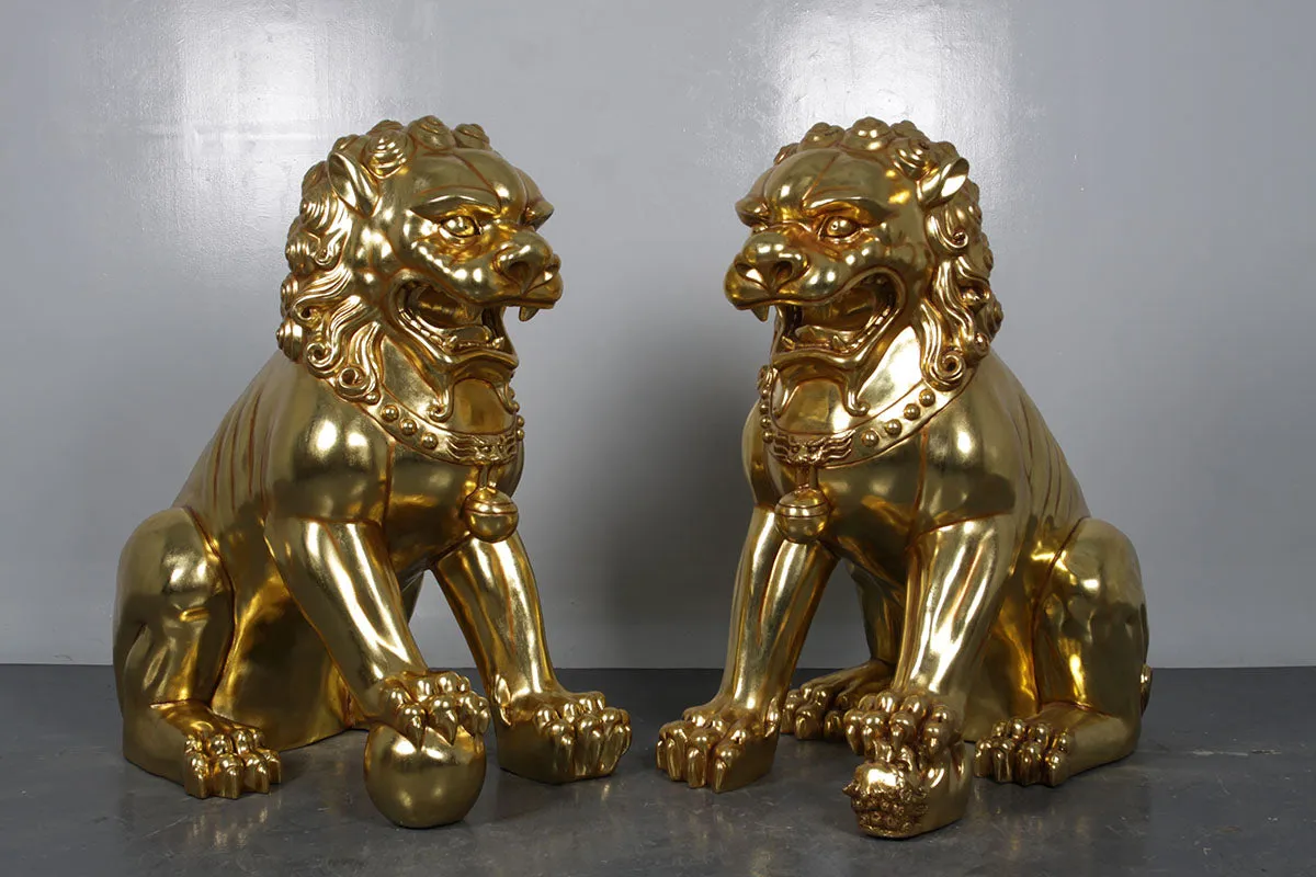 Gold Leaf Male Foo Dog
