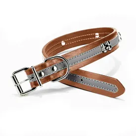 Heritage Faux Leather Collar - Brown