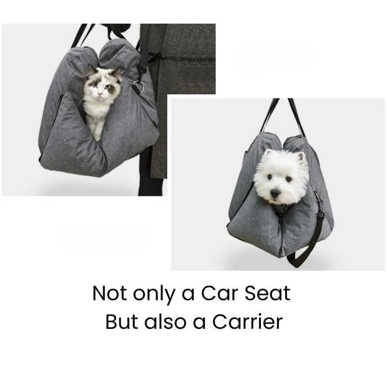 Julibee's UltraSoft Luxury Dog Car Seat | Grey | 3 Sizes